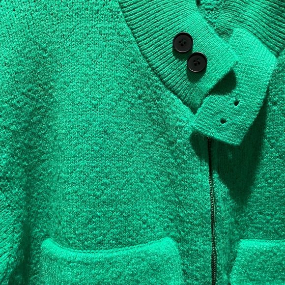 VEVERET Green Zip Up Sweater Cardigan Large - Picture 6 of 8